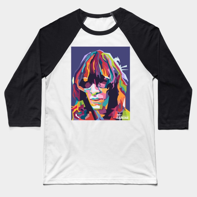 Abstract Joey Ramone in WPAP Baseball T-Shirt by smd90